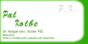 pal kolbe business card